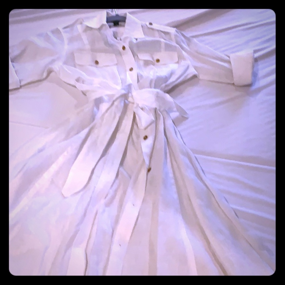 White linen dress Ralph Lauren
